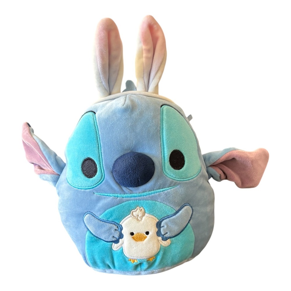 Disney Squishmallow Stitch Easter Bunny Plush 8 Inch Blue Kellytoy Lilo & Stitch